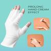2 Pairs White Cotton Moisturizing Gloves  Fingerless Design with 5 Open Fingertips per Glove  100% Cotton  Touchscreen-Friendly Night Gloves for Dry Hands view 3