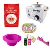 Waxness Russian Pearl Stripless Waxing Kit with 2.2 LB Wax Bag, Heater WN-5001L Luxury Edition - Holds 16 Oz and Pink Non-Stick Silicone Bowl view 1