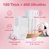 ICOTLE Square Makeup Cotton Pads, 100 Thick and 400 Ultra-Thin, Soft, Lint-Free Pads for Makeup Removal, Toner Application and Daily Skincare view 2
