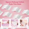 ICOTLE Square Makeup Cotton Pads, 100 Thick and 400 Ultra-Thin, Soft, Lint-Free Pads for Makeup Removal, Toner Application and Daily Skincare view 3