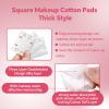 ICOTLE Square Makeup Cotton Pads, 100 Thick and 400 Ultra-Thin, Soft, Lint-Free Pads for Makeup Removal, Toner Application and Daily Skincare view 4