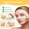 Beautistin 2 Pairs Reusable Under Eye Wrinkle Patches Silicone Mask, Plump Fine Lines & Wrinkles, with Metal Eye Cream Applicator, Tin Case, Gold view 4
