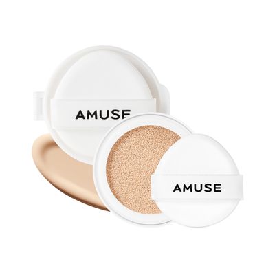 Amuse SEOUL Ceramic Skin Perfector Cushion Foundation Refill ([Refill] 02 HEALTHY) | Long-lasting, Lightweight, Semi-matte, Flawless Coverage, Hypoallergenic, Korean Beauty, Vegan(15g / 0.52 oz.)