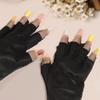 AKOAK 4 Pcs2 Pair Gloves for Nails, Art Skin Care Fingerless Gloves for Gel Nail Lamp, Professional Nail Skin Care and Protect Finger, Hands Care Gloves for Women view 2