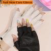 AKOAK 4 Pcs2 Pair Gloves for Nails, Art Skin Care Fingerless Gloves for Gel Nail Lamp, Professional Nail Skin Care and Protect Finger, Hands Care Gloves for Women view 3