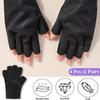 AKOAK 4 Pcs2 Pair Gloves for Nails, Art Skin Care Fingerless Gloves for Gel Nail Lamp, Professional Nail Skin Care and Protect Finger, Hands Care Gloves for Women view 4