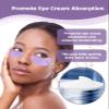 Beautistin 2 Pairs Reusable Under Eye Wrinkle Patches Silicone Mask, Plump Fine Lines & Wrinkles, with Metal Eye Cream Applicator, Tin Case, Purple view 3