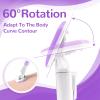 Razors for Women Include 2 Non-Slip Handles and 14 Blade Refills with a Shower Holder, 5 Premium Blades Women's Razors for Shaving with 360 Lubrication Reduces Irritation, Purple view 4
