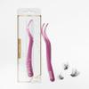 2 in 1 Lash Tweezer with Comb, Stainless Steel Elbow Tweezers, Eyelash Extension, Precise Eyebrow Tweezers Tool, Lashes Tweezer Applicator for DIY Applying False Eyelashes Clusters, Rose view 1