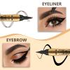 Aaiffey Microblading Eyebrow Pen,2-in-1 Eyebrow Tattoo Pencil 4 Fork Tip with Eyeliner,Multifunction Double Head Waterproof Eyebrow Pencil Create Natural Looking Brows (Dark Brown) view 2
