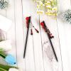 2 Pack Chinese Hair Sticks Chinese Hair Pins Hair Chopsticks Retro Wooden Hairpin Flower Hair Chopsticks Japanese Hair Accessories Handmade Wooden Hair Chopsticks Classic Hair Pins for Long Hair view 4