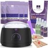 BLITZWAX Hair Removal Waxing Kit with 2.5lb Lavender Waxing Beads for Sensitive Face, Legs, and Body, 33pcs Accessories Ideal for Women Men at Home Salon, Beginner Friendly, Quick Heating view 1