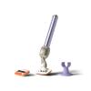 Fler The Razor Starter Set - 5 Blade Womens Razor with 2 Refill Blades and Wall Holder, Cartridge with Aloe Vera & Vitamin E lubricated ring - Unisex - Lilac (Lilac) view 1