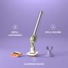 Fler The Razor Starter Set - 5 Blade Womens Razor with 2 Refill Blades and Wall Holder, Cartridge with Aloe Vera & Vitamin E lubricated ring - Unisex - Lilac (Lilac) view 3