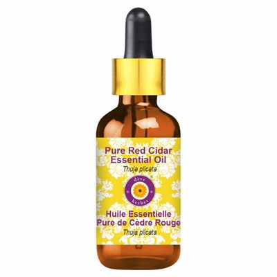dve herbes Pure Red Cidar Essential Oil (Thuja plicata) with Glass Dropper Natural Therapeutic Grade Steam Distilled 100ml (3.38 oz)