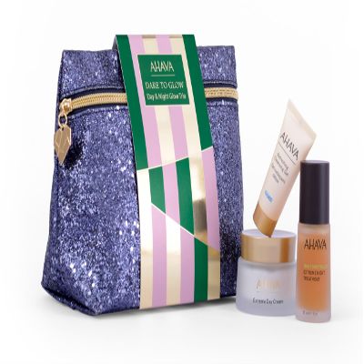 AHAVA Day & Night Glow Trio  Includes Extreme Day Cream 50ml, Extreme Night Treatment 30ml & Refreshing Cleansing Gel 15ml  Firming Skincare Set for Smooth, Radiant Skin