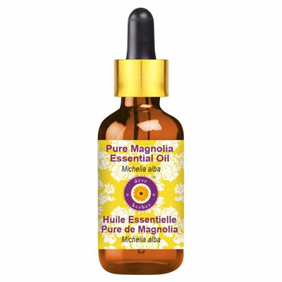 dve herbes Pure Magnolia Essential Oil (Michelia alba) with Glass Dropper Natural Therapeutic Grade Steam Distilled 30ml (1 oz)