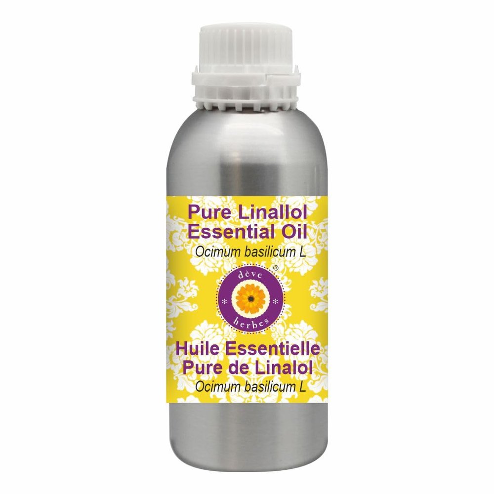 dve herbes Pure Linallol Essential Oil (Ocimum basilicum L) Natural Therapeutic Grade Steam Distilled 630ml (21 oz)