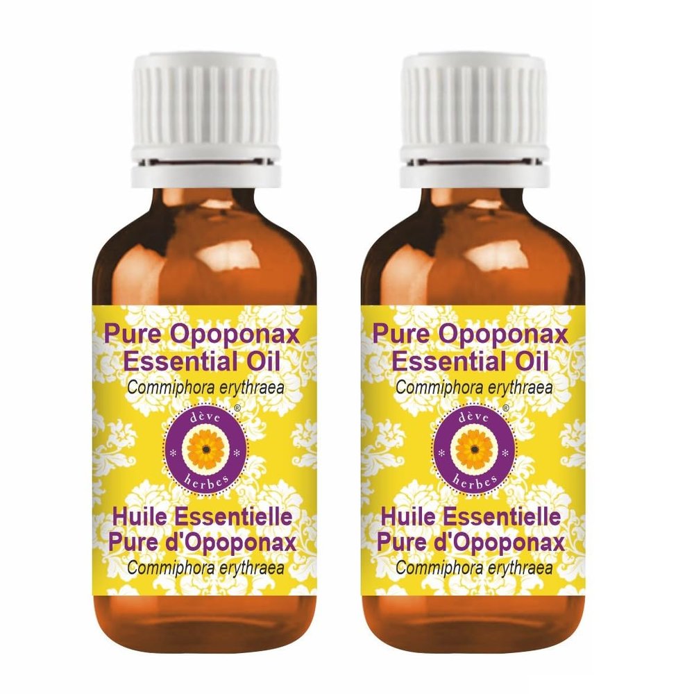 dve herbes Pure Opoponax Essential Oil (Commiphora erythraea) Natural Therapeutic Grade Steam Distilled (Pack of Two) 100mlx2 (6.76 oz)