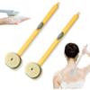 2024 Newest Body Scrubbers for Use in Shower, Long Handled Scrub Brush for Shower, Skin Scrubber/Long Handle Bath Massage Cleaning Brush with Soap Dispenser for Women Men (2PCS Yellow) view 1