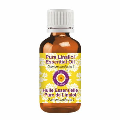 dve herbes Pure Linallol Essential Oil (Ocimum basilicum L) Natural Therapeutic Grade Steam Distilled 10ml (0.33 oz)