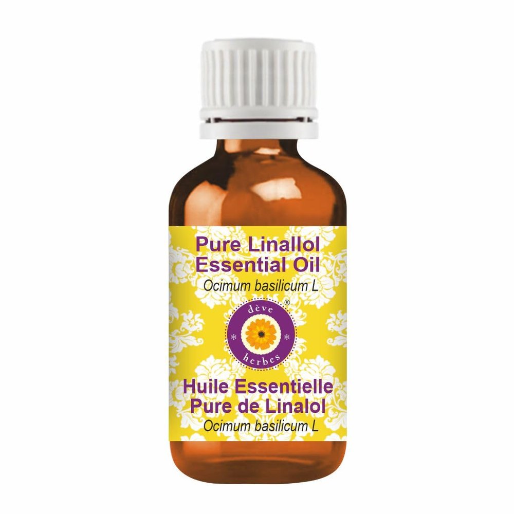dve herbes Pure Linallol Essential Oil (Ocimum basilicum L) Natural Therapeutic Grade Steam Distilled 10ml (0.33 oz)