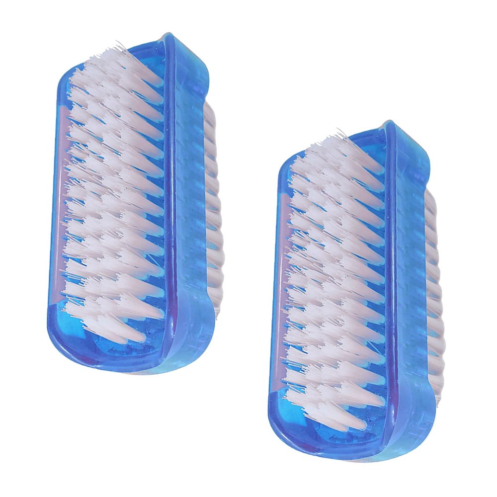 BEIYINAI 2PCS Nail Brush Finger Care UV Gel Manicure Pedicure Tool Makeup Brushes Scrubbing Shower Brush with Handle Brush Sets for Household Use Grill Brush with Water Small Brushes