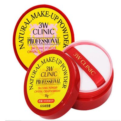 [3W CLINIC] Natural Make-Up Powder 30g/ #10 Transparent Pearl/Korea Made, Beige