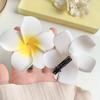 20Pcs 3.3 Inch Large White Foam Hawaiian Frangipani Artificial Plumeria Flower Hat Hair Clips for Home Bridal Wedding Tropical Party Beach Vacation Decoration view 3