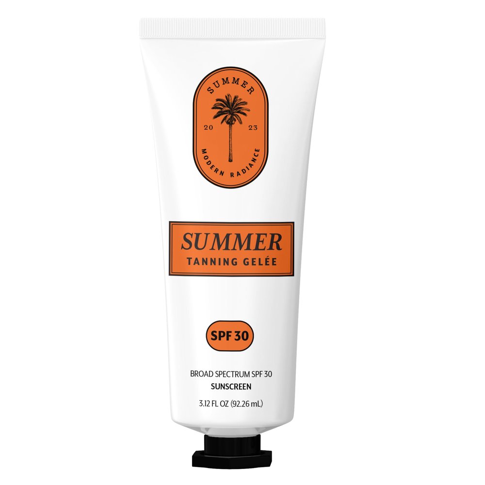 Summer Gele Tanning Gel  SPF 30 Luxury Sun Tan Accelerator  Hydrating & Anti-Aging Formula with UVA/UVB Protection  Lightweight, Silky Gel for a Radiant, Sun-Kissed Glow  3.12 FL OZ  USA Made