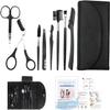 [Co-Developed by Beauty Professionals] Eyebrow Scissors Eyebrow Cut Hair Removal Set Ladies Men's Brand: FINEON (Black) view 1
