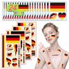 24 Sheets Germany Flag Tattoos German Independence Day Face Temporary Tattoos Stickers For Men Women Waterproof Germany National Country Flag for World Cup Sports Competition, Sport Games view 1