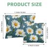 2 Pcs Pocket Cosmetic Bag, Little Daisy Flower Pattern Self-Closing Shrapnel Makeup Bag No Zipper Small Makeup Pouch for Mini Travel Storage for Cosmetics Headphones Jewelry Organizer view 2