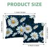 2 Pcs Pocket Cosmetic Bag, Little Daisy Flower Pattern Self-Closing Shrapnel Makeup Bag No Zipper Small Makeup Pouch for Mini Travel Storage for Cosmetics Headphones Jewelry Organizer view 2