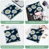 2 Pcs Pocket Cosmetic Bag, Little Daisy Flower Pattern Self-Closing Shrapnel Makeup Bag No Zipper Small Makeup Pouch for Mini Travel Storage for Cosmetics Headphones Jewelry Organizer view 4