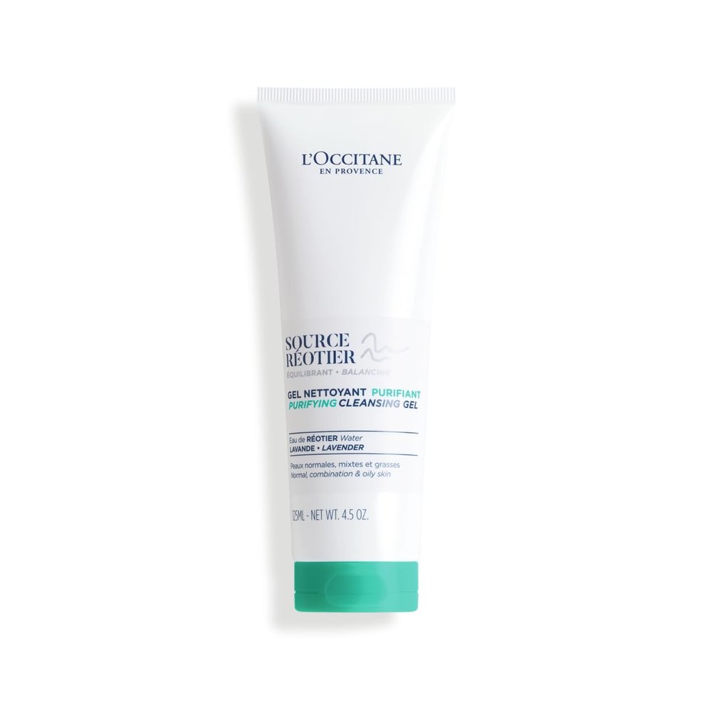 L'OCCITANE Source Reotier Purifying Cleansing Gel: Help Purify & Balance Skin, Maintain Hydration Barrier, Retain Moisture, 4.5 Oz