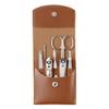 7-Piece Portable Stainless Steel Nail Clipper Ear Spoon for Travel Pedicure Manicure Tool Set Nail Care Cutter Set,Brown Bag view 1