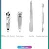 7-Piece Portable Stainless Steel Nail Clipper Ear Spoon for Travel Pedicure Manicure Tool Set Nail Care Cutter Set,Brown Bag view 3