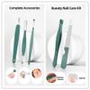 ONLYCT Nail Scissors Set Ear Pick Nail Clipper Tool Household Nail Clippers Stainless Steel Pedicure,Green 6,Piece Set view 4