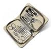 12 Pcs Manicure Set Folding Bag Foot and Face Care Tool Stainless Steel Nail Clipper Kits,Gray view 1