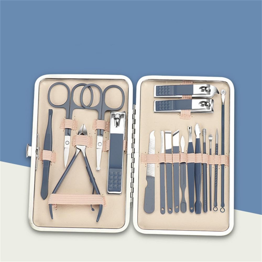 7/8/10/16/18pcs Nail Clipper Set Stainless Steel Manicure Tool Ear Pick Dead Skin Scissors Beauty Tools Set,18PCS