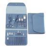 16pcs Nail Cutter Set Stainless Steel Nail Clippers Set with Folding Bag Manicure Cutter Kits Scissors Beauty Tool,Blue view 1