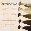 DOORES U Tip Hair Extensions Human Hair, Jet Black 22 Inch 50g/50s, K Tip Extensions view 2