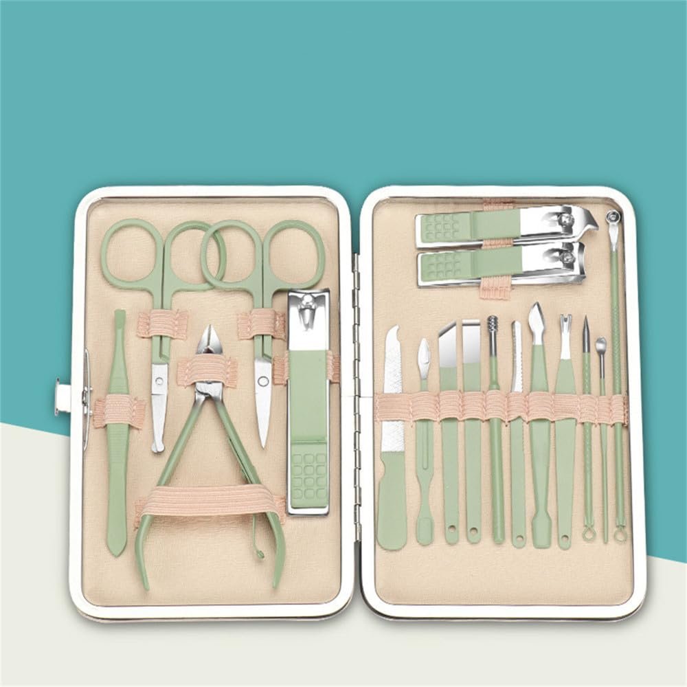 7/8/10/16/18pcs Nail Clipper Set Stainless Steel Manicure Tool Ear Pick Dead Skin Scissors Beauty Tools Set,18PCS2