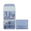 16Pcs Set Nail Clipper Pedicure Manicure Art Tools Nails Knife Cuticle Pusher Cutters Scissors Fingernail Nipper,A Blue view 1