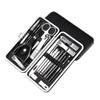 ONLYCT 19Pcs Stainless Steel Nail Clippers Set Manicure Pedicure Nail Clipper Cutting Pliers ScissorsTrimmers Nails Tool,Black,A view 1
