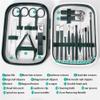 18Pcs Sharp Nail Clipper Set Household Pedicure Tool Nails Scissors Simple Portable Women Men Manicure Cuticle Remover,Light Green view 2