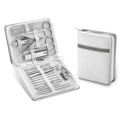 26 pcs Manicure Set Decoration Foot Tool and Nail Clipper Stainless Steel Nail Clipper Set,White