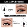 BINGBRUSH Double-head Liquid Stamp Eyeliner Pencil, Colors Flowers Heart Moon Star Shapes Face Stamps Makeup Colorful Waterproof Slim Gel Felt Tip High Pigment Liquid Eyeliner (04#Heart Shape&Black) view 3