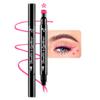BINGBRUSH Double-head Liquid Stamp Eyeliner Pencil, Colors Flowers Heart Moon Star Shapes Face Stamps Makeup Colorful Waterproof Slim Gel Felt Tip High Pigment Liquid Eyeliner (07#Flower&Pink) view 1